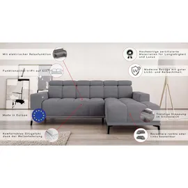 Home Affaire »CAZIE, Designsofa, L-Form, trendige Bubble-Optik,« L-Form mit Wellenunterfederung, Recamiere rechts/links bestellbar