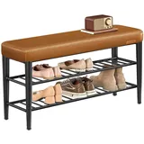 VASAGLE EKHO Kollektion Schuhbank 30 x 100 x 50 cm karamellbraun