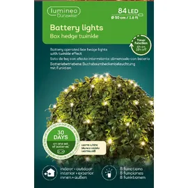 Lumineo LED Buxusnet, 84 LED 50 cm warm weiß - Schwarz