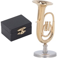 Miniatur-Tuba-Modell, Euphonium, Spielzeug, Messing, Geschenk, Barry East-Musikinstrument, Vergoldet, Großes Goldbeschichtetes Material, Mini-Miniatur-Tuba-Architekturbausätze