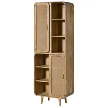 MASSIVMOEBEL24.DE Schrank Mango 70x40x200 natur lackiert VALENCIA 115