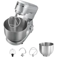 Mophorn Knetmaschine Küchenmaschine Für Backliebhaber,1500w Teigmaschine Mit Edelstahlschüsseln (4,2 + 5,7l),knethaken,rührbesen Und Schneebesen,10-gang Einstellbare Kippbare Rührmaschine Standmixer