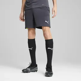 Puma Liga Kurze Hose - Galactic Gray / Yellow Alert,