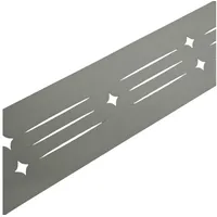 zaun|zu® Sichtschutzstreifen Dekor Starline 255 x 15 cm grau PVC 2 St.