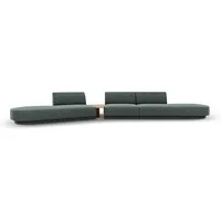 Micadoni Sofa Miley, modular 5-Sitzer ohne Armlehnen blau