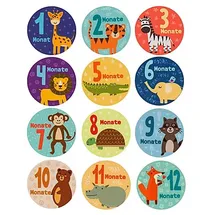 buttinette Applikationen "Meilensteine", 6,8 cm Ø, 12 Stück