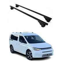 Omtec OMAC Dachträger Querträger für VW Caddy IV 2020-2026 – Abschließbar – Max. 75 kg – 2 Stangen Schwarz