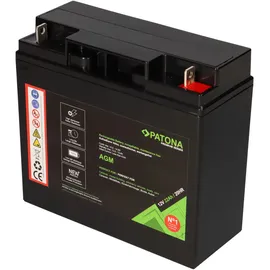 PATONA - Premium Agm Blei Akku 12v 22ah 20hr 1800 Zyklen