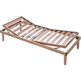 EVERGREENWEB Lattenrost 80 x 190 cm aus Natürliche Buchenholz, Manuelle Wendung, Kopf und Fuß verstellbar & Matratzenhalter,Othopädisches Klappbett mit Steifigkeitsreglern 4 Beine abnehmbar | ORANGE