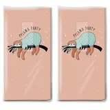 2x 10 Taschentücher Schön gemütlich/Faultier/Kinder/Tiere