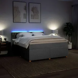 vidaXL Boxspringbett 180 x 200 cm Hellgrau