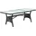 CASARIA Polyrattan Gartentisch 190 x 90 x 74 cm Schwarz
