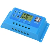 Solarladeregler, 2 USB 12V 24V MPPT Solarregler für Zuhause (30A)