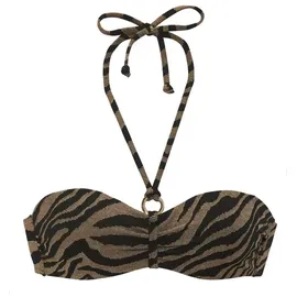 Bruno Banani Bügel-Bandeau-Bikini Damen Schwarz/Gold 42 Cup A