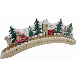 Adventskalender Weihnachtskalender Weihnachtsmann Countdown Kalender Holz Deko