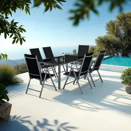 Tectake tectake® Gartenstuhl, klappbar, 7-fach verstellbare Rückenlehne, 67 x 56 x 105 cm