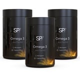 SP7 Omega 3 Kapseln [HOCHDOSIERT] - 365 Fischöl Kapseln mit je 1000mg Fischöl pro Tagesdosis - Omega 3 Fischöl Kapseln mit reichlich EPA & DHA - Aus nachhaltigem Fischfang - Fish Oil (3er Pack)