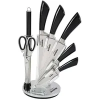 Neuetischkultur Messerblock 8 teiliges Set Metallic Black