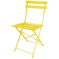 Gastronoble Bolero klappbare Terrassenstühle | Stahl | gelb | 4 Stühle
