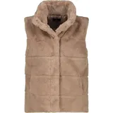 Monari Outdoorjacke 809140 Flauschige Felloptik mit Stehkragen braun M (38)