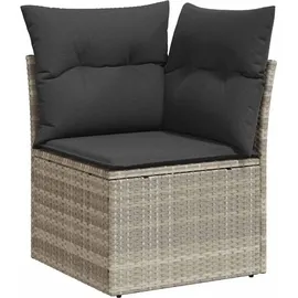 vidaXL Garten-Lounge-Set 6-tlg. hellgrau Polyrattan
