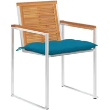 vidaXL Gartenstuhl 8 St. mit Kissen 8 x 8 x 8 cm blau