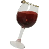 Christmas Decorations Kaemingk Christbaumschmuck Weinglas 12,5cm Alkohol Weihnachtskugeln Weihnachtsbaum bordeaux