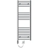 luxebath Elektrischer Badheizkörper Sahara 400x1200 mm Chrom mit Heizstab 900W