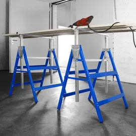 Tectake tectake® 2er-Set Gerüstbock, aus Stahl-Vierkantrohr, mit Sicherheitsspinden