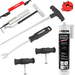 TECPO Windschutzscheibe-Reparaturset + Scheibenkleber 290 ml...