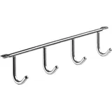 Hettich Garderobenleiste 4 Haken 27,5 x 5,2 x 3,5 cm Silber