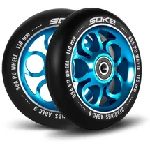 Soke Scooter Räder 1679, 5x12x12cm, Zwei Stück, Gold, Langlebig, für Kinder, Jugendliche, Erwachsene, Profis | Kickscooter Scooter Wheels Suitable for Razor/Cox/Albott and most Freestyle Scooters