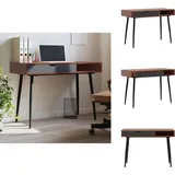 Vidaxl - Computertisch mit Schublade Braun 110x50x75 cm Holzwerkstoff - Bürostuhl - Schreibtisch - Home Office - Arbeitsplatz - Laptoptisch