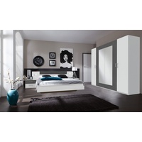 freiraum Schlafzimmer-Set Angie, in WEISS + GRAPHIT mit 4 Schubladen. Abmessungen (BxHxT) 261x81x210 cm