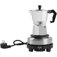 Bazargame Elektrische Heizplatte Kaffee Urne Espressomaschine Moka-Kanne Espresso-Kocher Elektrische Mini Kochplatte Für Espressokocher Max 200°C/392°F (3 Tassen)