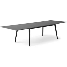 Hammel Furniture Esstisch HAMMEL FURNITURE "Meza Designtisch mit Auszugsfunktion und 2 Einlegeplatten", schwarz (schwarz, schwarz, schwarz), B:210cm H:74cm T:100cm, Tischplatte: Schwarzes nanobehandeltes Fenix-Laminat (schwarzer Rand), Gestell: Massive Esche.