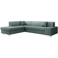 Luxusbetten24 Schlafsofa Designer Sofa Pina, mit Schlaf- und Klappfunktion grün