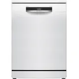 BOSCH SSMS6ZCW12F SER6 Freistehender Geschirrspüler - 14 Gedecke - Induktion - L60cm - 38 dB - Besteckschublade - Weiß - Weiß