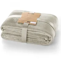 DecoKing Kuscheldecke 160x210 cm Creme Decke Microfaser Tagesdecke Fleece