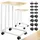 CASARIA Casaria® 2x Beistelltisch mit Rollen 50x35x70cm Weiß