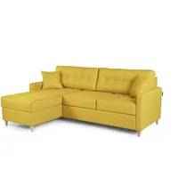 Fun Möbel Ecksofa Schlafsofa MOLDE Stoff (KRONOS) Gelb Ottomane