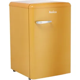 Amica KS 15613 Y Retro-Kühlschrank (108 l, 860 mm hoch, Gelb)