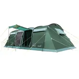 Skandika Tunnelzelt Montana 8 Personen - Camping 3 Schwarze Schlafkabinen, GRÜN 8 PERSONEN