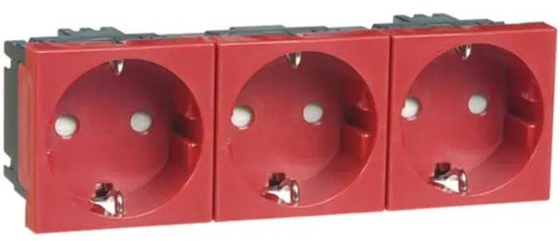 Peha SCHUKO-EB-Steckd.3-fach rt D 6213.36 EMS SI