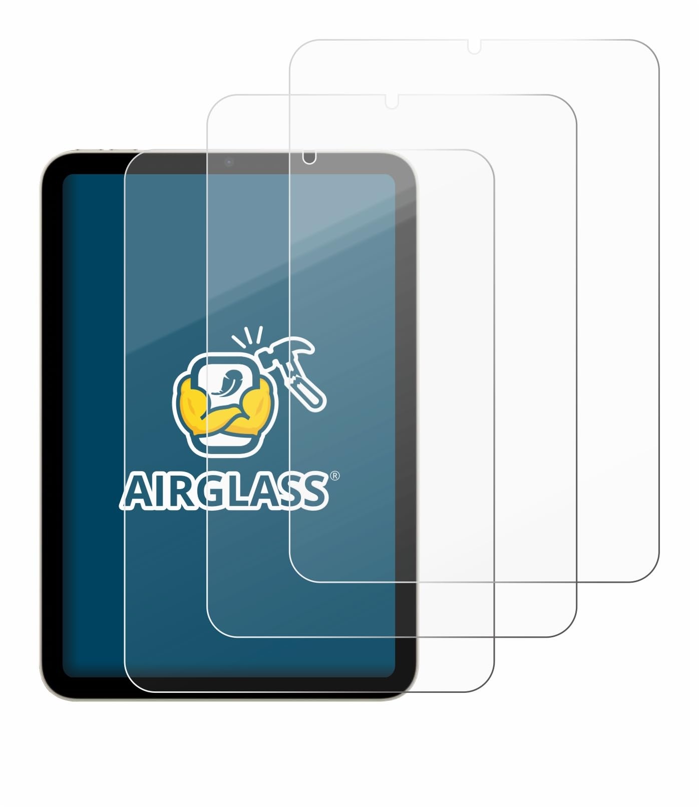 BROTECT Panzerglasfolie für Apple iPad Mini 6 WiFi 2021 (3 Stück) Schutzglas Schutzfolie [Extrem Kratzfest 9H, Anti-Fingerprint, Ultra-Transparent]