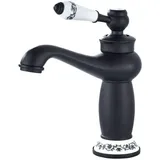 Aiperq - aierq Badezimmerarmatur Einhebel-Waschtischmischer Wasserhahn Waschbecken Wasserhahn Retro Waschtischmischer Wasserhahn,Schwarzes Messing
