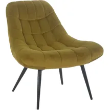 SalesFever Loungesessel Samt 76 x 86 x 87 cm gelb