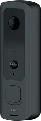 FESH Smart Home Video doorbell with sounder, Black/white