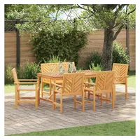 vidaXL Garten Essgruppe 6-tlg. Braun