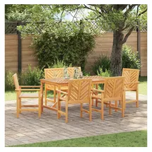 vidaXL Garten Essgruppe 6-tlg. Braun